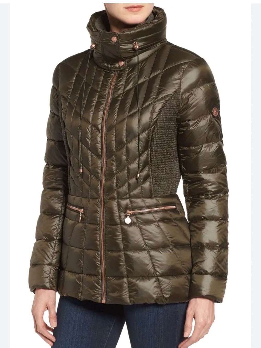 BERNARDO Primaloft Quilted
Puffer Jacket - Olive Sz. PXS